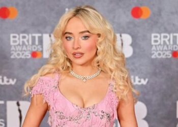 Sabrina Carpenter Stuns in See-Through Blue Dress