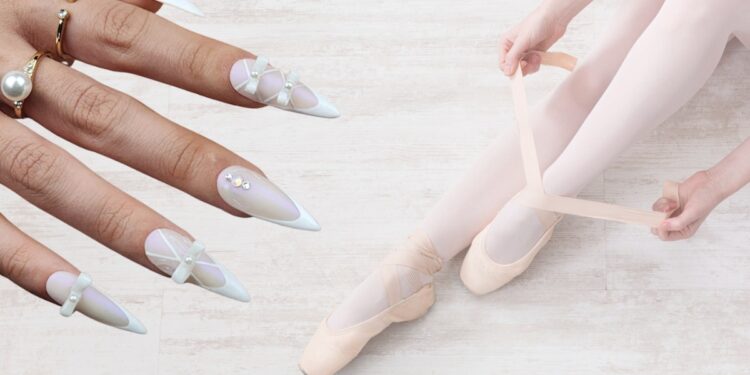 Balletcore Nail Tutorials: 2 CND Designs 14 Nails & Beauty Magazine Hubs