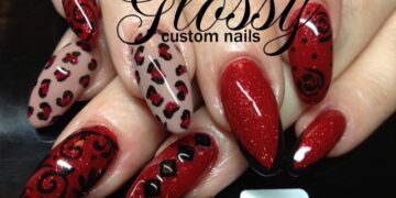 Create Elegant Red Shellac Nail Art 1 Nails & Beauty Magazine Hubs