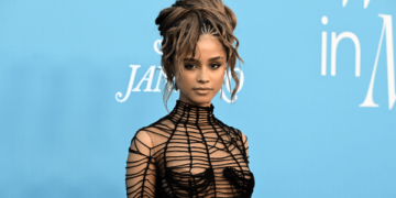 Tyla’s Bold Spider Web Dress and Stunning Nails